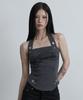 Aejeuyua Drawing Halter Sleeveless Charcoal