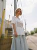 Pibeuseupibeuseu Curved Bib T-Shirt / Ivory