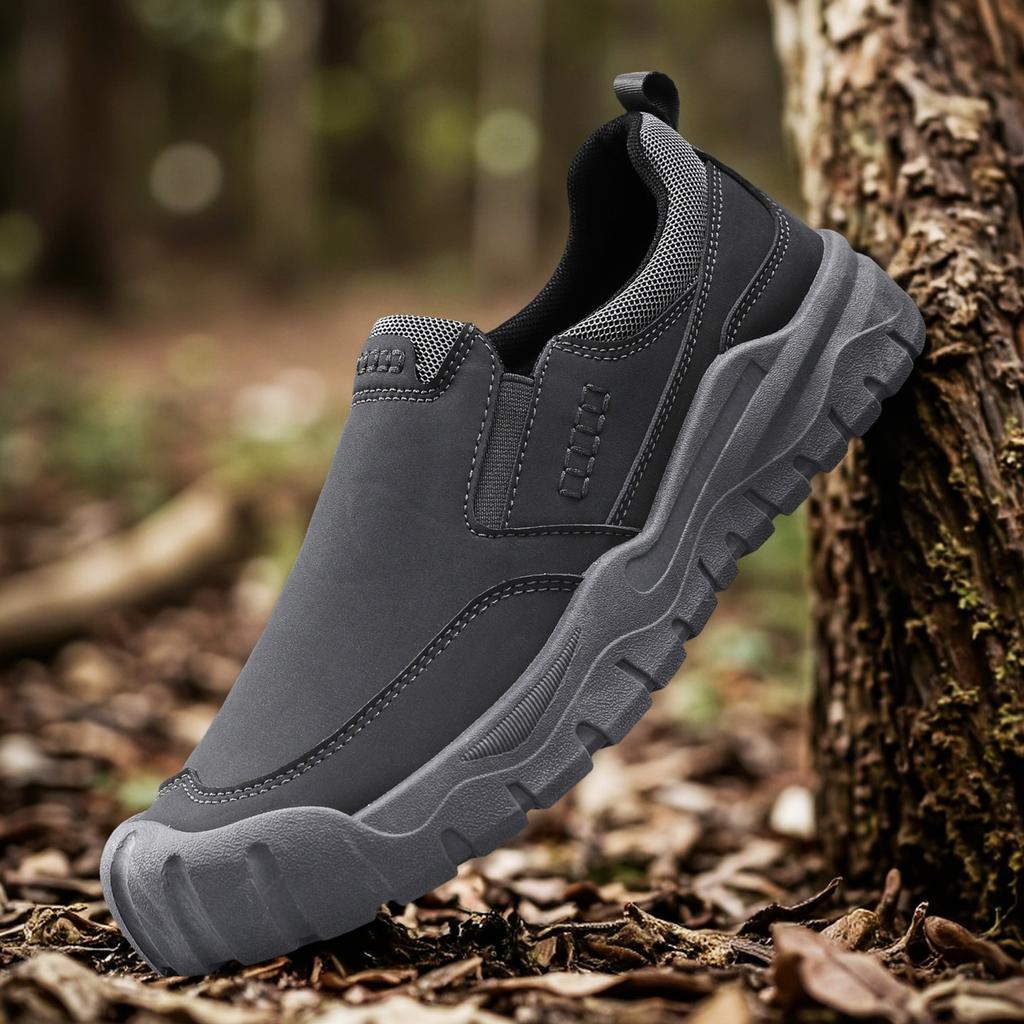 Classic Outdoor Hiking Men's Sneakers Trekking Shoes Slip-On Loafers Non-Slip Hard Grip Trail Walking Camping Casual Men Shoes