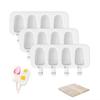 Diy Silicone Popsicle Mold Oval 4 Cell Ice Cream Mold Handmade Ice Cube Tray Summer