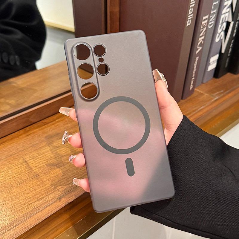 For  Frosted Translucent Case for Samsung Galaxy S26 S2 Ultra S24 S23 S22 Plus Wireless Charging Hard PC Cover