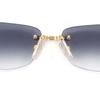 Pristine DITA Sunglasses TRYSIM.75 Rimless Two-Point Gold DTS182 Used