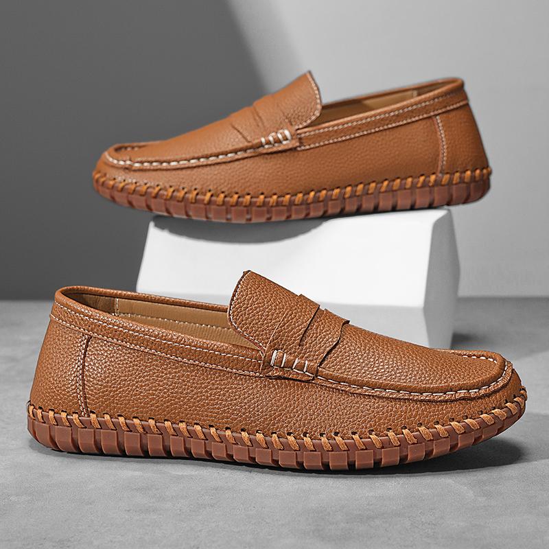 Fashion Classic Wedding Dress Moccasins  Soft Men's Leather Slip On Flats Elegantes Male Driving Loafers Handmade Outdoor Business Shoes