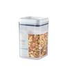 Flip-Tite Square Food Storage Canister 13.8 Cup Airtight Easy Open Lid BPA Free Durable Plastic Ideal Pantry Kitchen