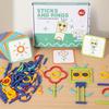 New 150pcs Stick Wooden Creative Puzzle, Colorful Circular Wooden Stick Thinking Training Puzzle Tabletop Game, Excellent Christmas Thanksgiving