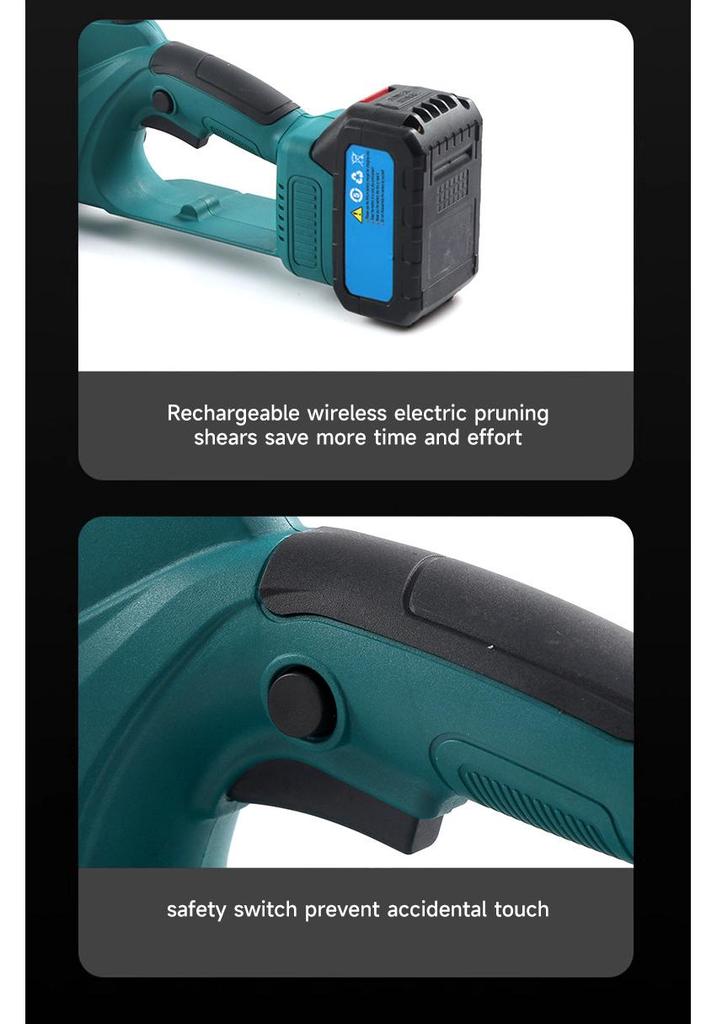 Rechargeable 12-inch Brushless Lithium Chainsaw - Portable Handheld Electric Saw for Outdoor Logging