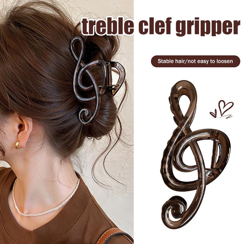 Fashion Leopard Mobius Strip Shape Hair Claw Clip For Women Large Size Barrettes Musical Note Hairpin Ponytail Hair Accessories