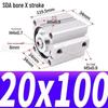 SDA Mini Pneumatic Cylinder, High Thrust, Thin Type, Bore Sizes 20/25/32/40/50
