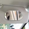 Car Sun Visor Makeup Mirror Stainless Steel Makeup Mirror for Car Visor Seatback Universal Self Adhesive Vanity Mirror
