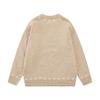 American Retro Cartoon Embroidered Knit Sweater Loose Fit Unisex Daily Wear
