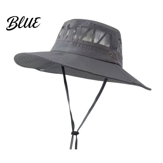 Cappello da Sole a Tesa Larga per Escursionismo Cappelli a Rete Uomo Protezione UV Cappello da Pesca Secchiello Traspirante Pescatore Donna Pieghevole Estivo Outdoor Spiaggia Safari