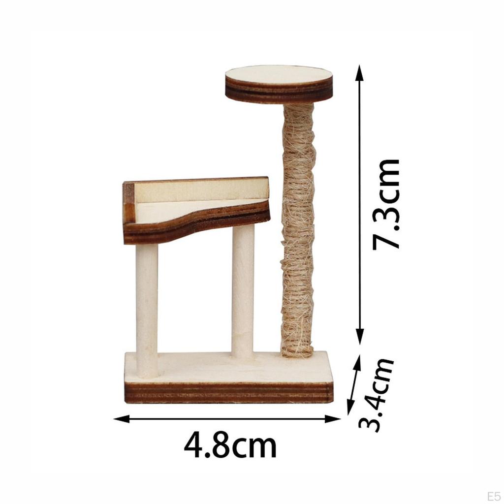 1/12 Dollhouse Cat Climbing Frame Pet Center Model Diorama Scenery Realistic Craft Room