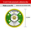 Flocked Self-Adhesive Sanding Discs (3" 4" 5" 7") for Electric and Angle Grinders with Pneumatic Suction Cup