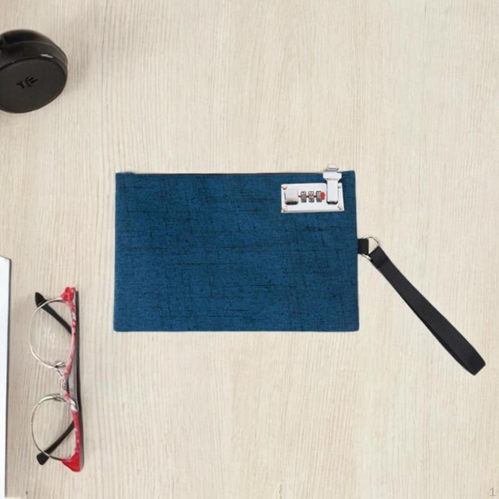 Document Organizer Handbag with Lock for Travel and Certificates