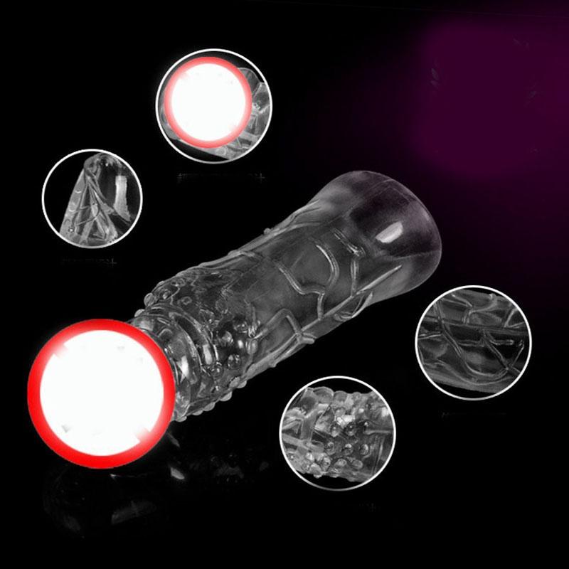 Reusable Sex Extension Toy Enlarge Sleeve Ring Full Delay Cover