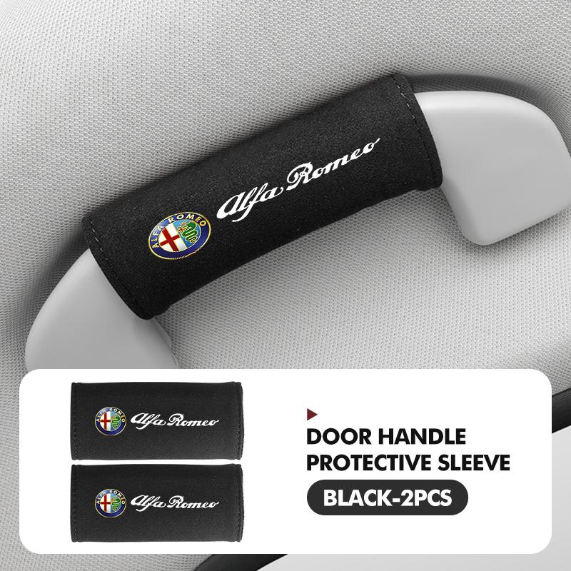 Car Styling Roof Handle Cover Door Handrail Suede Protector Cover For Alfa Romeo Giulietta 940 2010-2014 2015 2016 2017