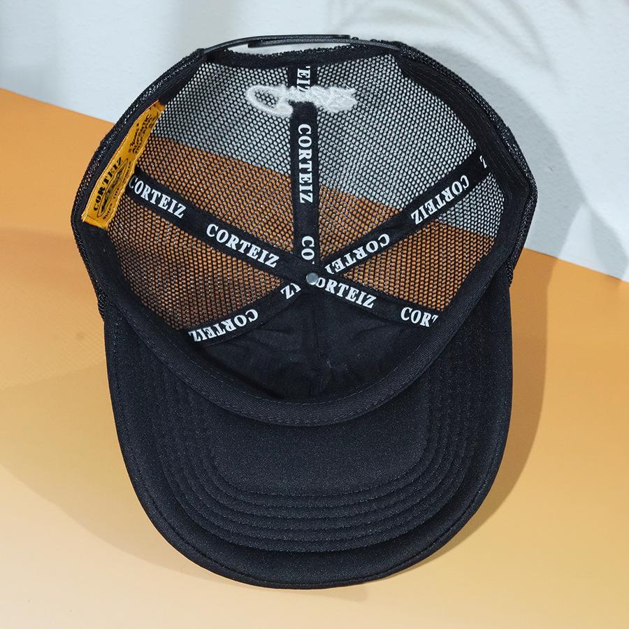 Casquette de Baseball Corteiz Crtz, Casquette de Baseball d'Été en Mesh Color-Block Cinq Étoiles, Polyvalente et Tendance