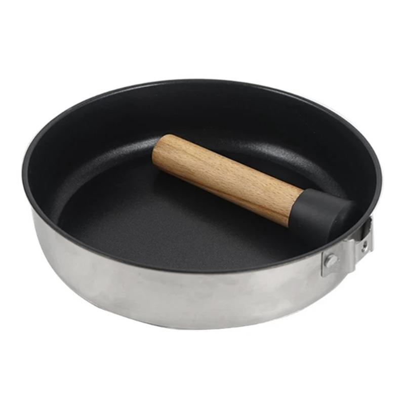 Classy-Portable Camping Frying Pan With Non Stick Coating Outdoor Cookware For Campers And Traveler Frying Pan With Handle