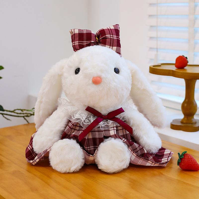 New flower skirt lop-eared rabbit plush toy doll cute dressing rabbit eight-inch doll girl gift