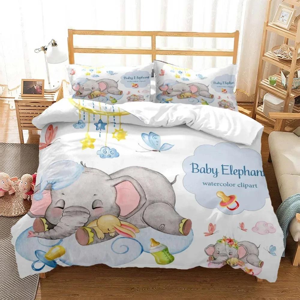 Cute cartoon mouse Comfortable Duvet Quilt Cover Pillowcase Bedding Set Children Bedroom Decoration Home Textile
