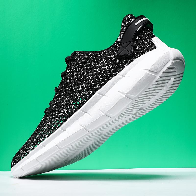 

New White Mesh Shoes for Men Breathable Summer Lightweight Comfortable Casual Shoes Black Slip-On Driving Male Loafers Big 46 38