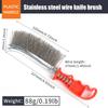Steel Wire Brush/Wooden Metal Rust Removal Roller Brush Polishing Barbecue Cleaning Brush Suitable for Cleaning Barbecue Grilles