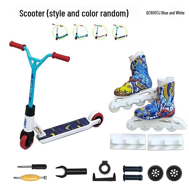 Mini Finger Bike, Skateboard, Scooter & Pants Toy Set