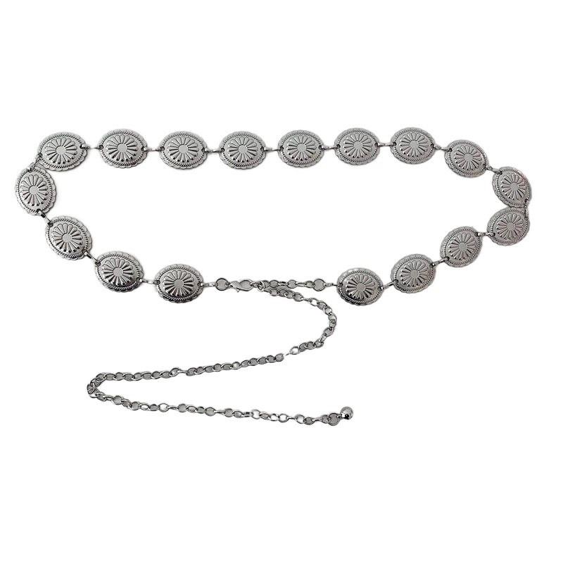 Simple Yet Fashionable Metal Chain Waist Belt For Women Versatile For Skirts And Outfits