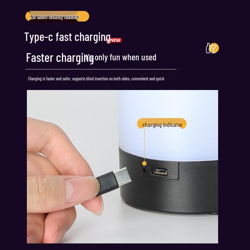 Outdoor Camping Night Market Table Lamp – Creative Small Charging Light for Desktop or Bar Atmosphere