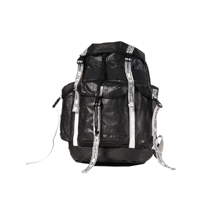 Li Ning Fashion Week Collection Paris Fashion Week Runway Style Fashion Trend Extra Large Capacity Zipper Backpack Unisex Backpacks Black ABSN378-2 Black