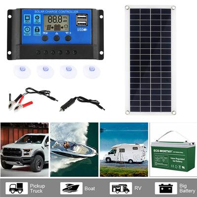 1000W Solar Panel 12V Solar Cell 100A Controller Solar Plate Kit For Phone RV Car Caravan Home Camping Outdoor Battery