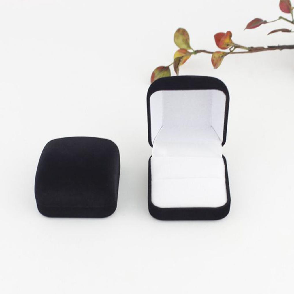 Simple Design Jewelry Display Box Ring Sleeve Clip Portable Holder Reusable Case Jewellery Container Accessories