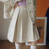 Deondeulob Dd_White Wool Tweed Skirt