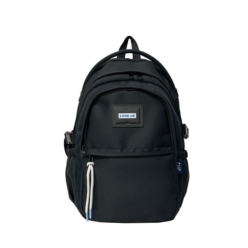 Schoolbag High-value dirt-resistant schoolbag Korean high-end women's backpack Large capacity simple solid color backpack Junior high school girl