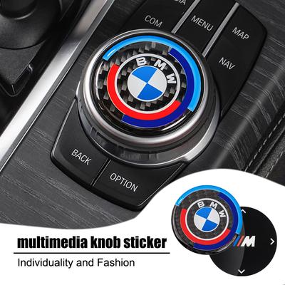 45/48mm Car Multimedia Knob Sticker Anti Scratch Cover For 1 2 3 4 5 7 Series X1 X2 X3 X5 X4 X6 X7 F25 F26 G06 G05 E46 E90
