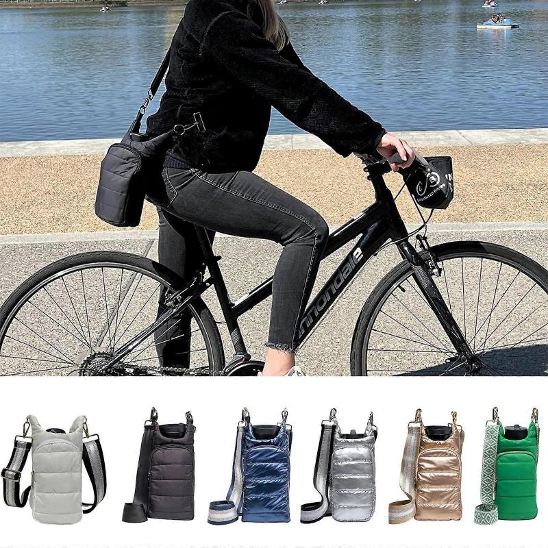 Portable and Fashionable Winter Outdoor Bag Handheld Crossbody Insulation Cup Cover Suitable Winter Outdoor Fast