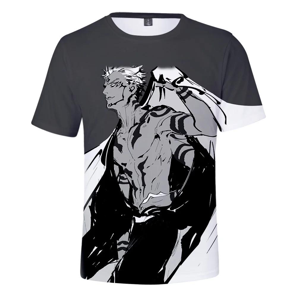 Summer Round Neck 3D Japanese Anime Jujutsu Kaisen Gojo Printed Top Fashionable Casual Short Sleeved Children's Boy T-shirts