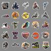 Waterproof Off-Road Motorcycle Racing Stickers: 50 Cool, Decorative Sheets for Suitcases