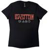 Led Zeppelin T Shirt Logo and Symbols New Official Womens Skinny Fit Black
