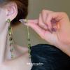 Silver Needle Geometric Tassel Earrings - Light Luxury Dangle, Elegant & Versatile Women's Earrings.