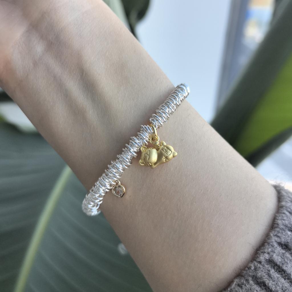 925 Silver Bracelet Bangle Simple Green Leaf Elegant Nature For Woman Girl Fashion Jewelry Gift Dropship