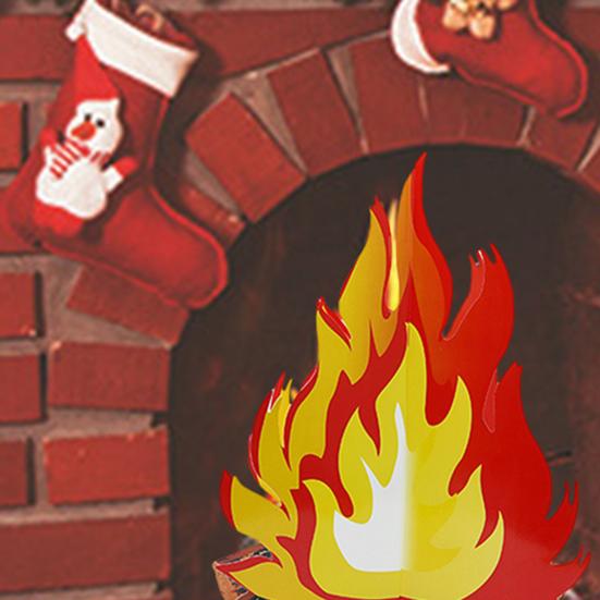 Simulationsflamme 3D-Design Realistisch Einfache Montage Foto-Requisiten Beschichtetes Papier Lagerfeuer Musikparty Picknick Grill Flammen Dekoration Halloween