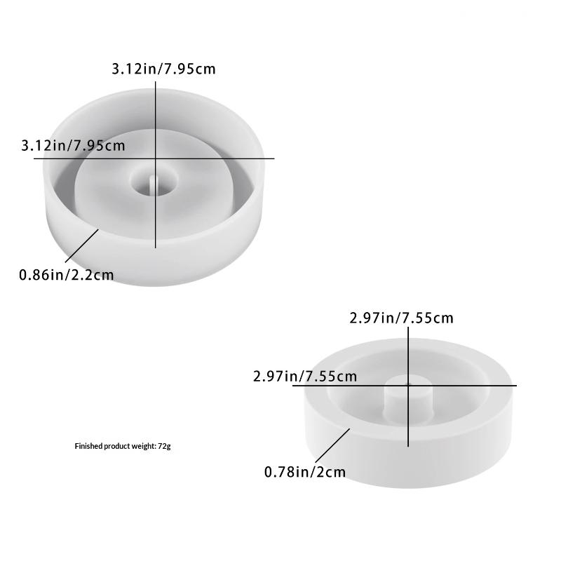 Round Silicone Incense Holder Mold Diy Concrete Gypsum Resin Aromatherapy Stick Base Mould For Home Decoration