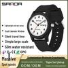 Sanda Fashionable Nurse Wristwatch: Simple Large Digital Dial, Double Calendar, Waterproof, Quartz Pointer.