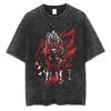Dragon Ball Z Vegeta Super Saiyan Printed Tshirt Mens and Womens Washed Tshirt High Quality Vintage Cotton Tshirt Tops