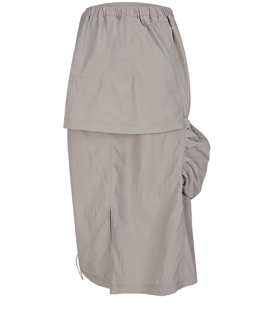Plasma Sphere Push Skirt In Grey (Shirred Cargo Skirt)