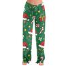 Women's Flannel Pajama Pants with Christmas Print, Warm Comfortable Sleep Pants