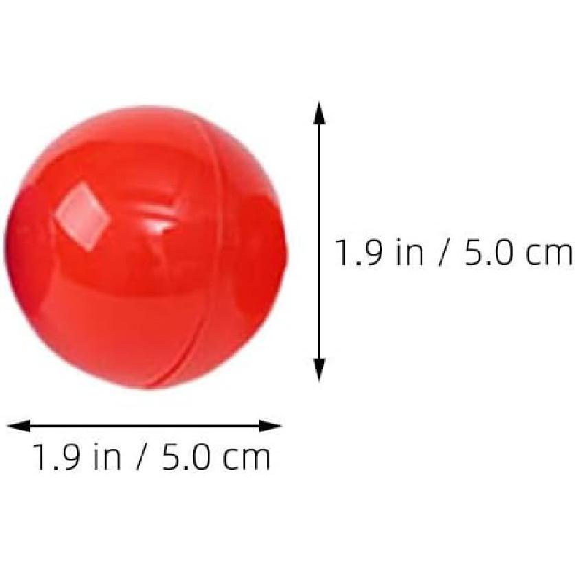 PRETYZOOM 50pcs Empty Colored Round Capsules 5cm Vending Machine Capsules Lottery Balls Small Bingo Raffle Drawing Balls
