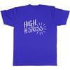 High On Stress Funny Tshirt Unisex Unisex Humor Quote Casual Oversized Short Sleeve Cotton Streetwear Tops