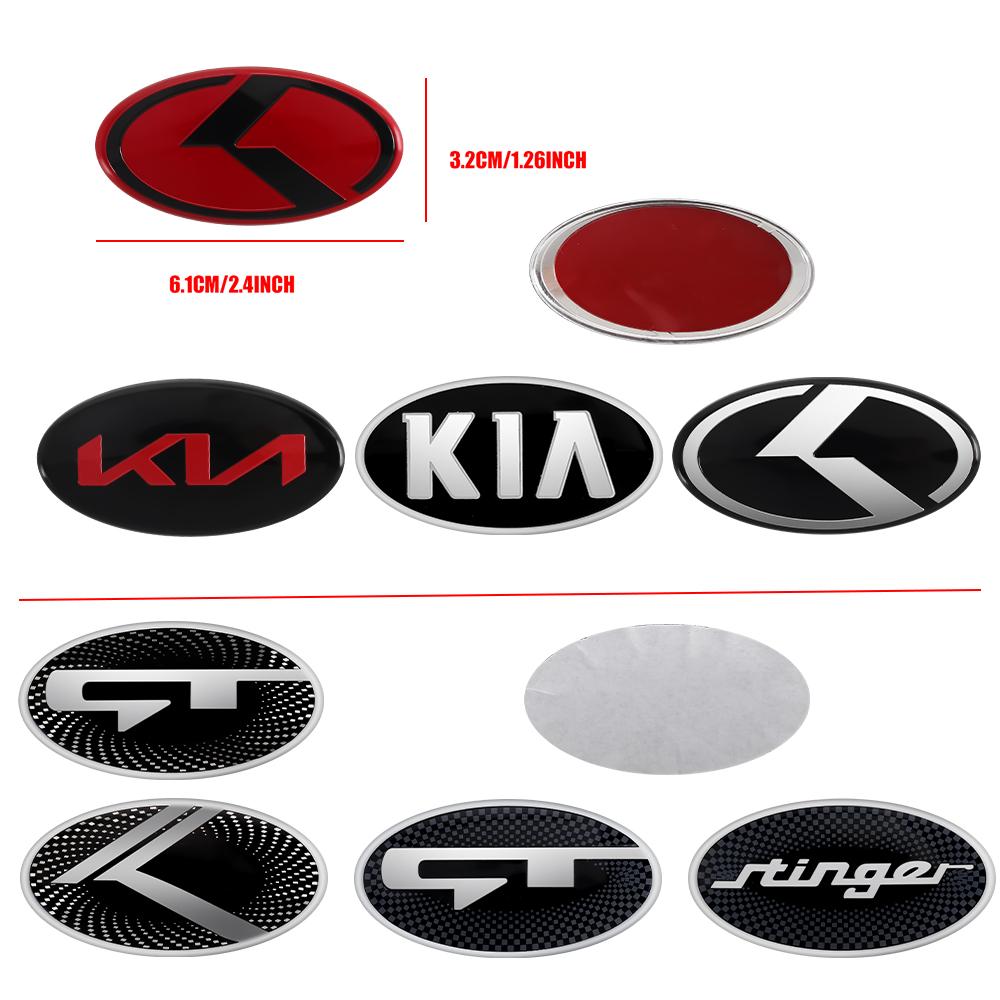Cmvuzf1 6.1x3.2cm Car Steering Wheel Center Badge Emblem Sticker For KIA K2 K3 K5 K7 K9 KX3 Stinger Forte Sorento Sportage R Rio Soul
